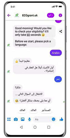 Unlocking Leads for Eco Grant UK with a Chatbot - Other Language